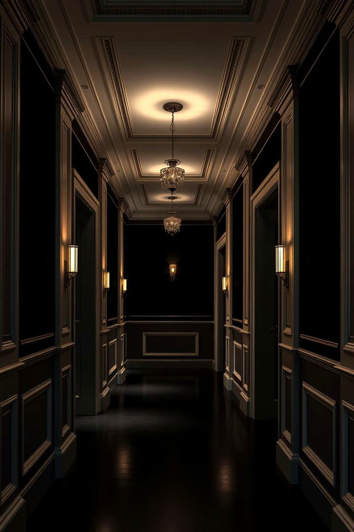 Timeless Black Elegance - 22 Black Hallway Ideas