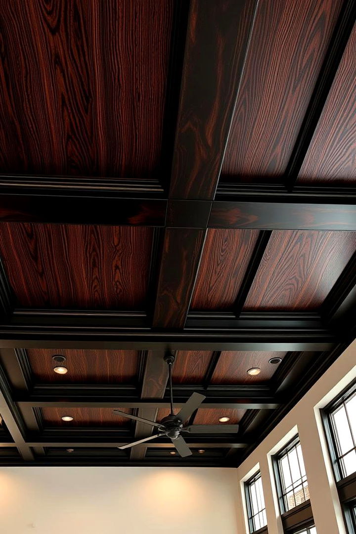 Timeless Black Wood Accents - 22 black ceiling ideas