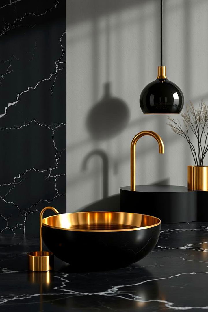 Timeless Black and Gold Elegance - 22 Black and Gold Bathroom Ideas