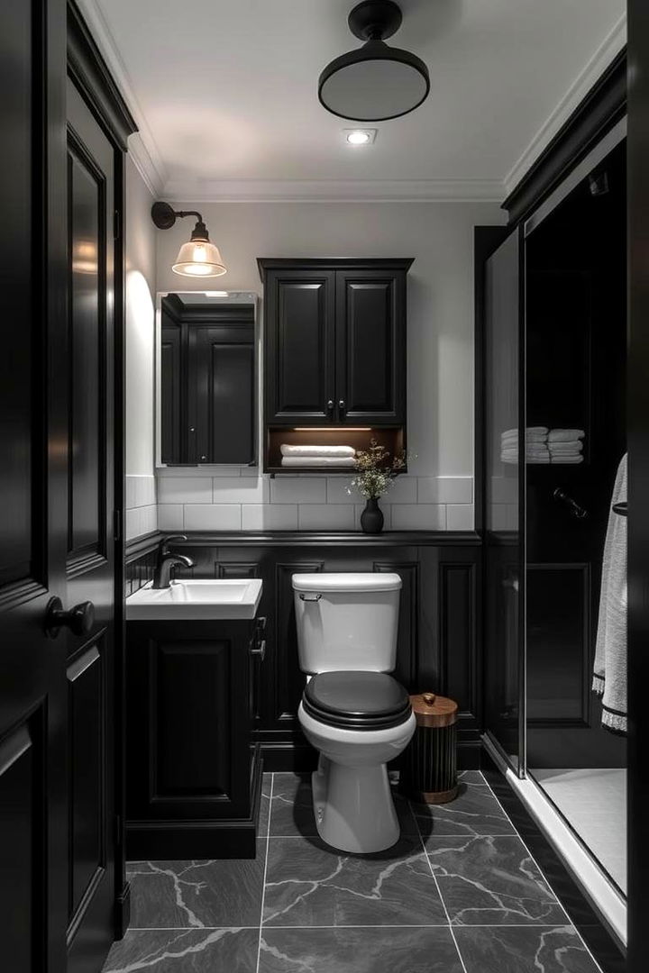 Timeless Black and Wood Harmony - 22 Black and Wood Bathroom Ideas