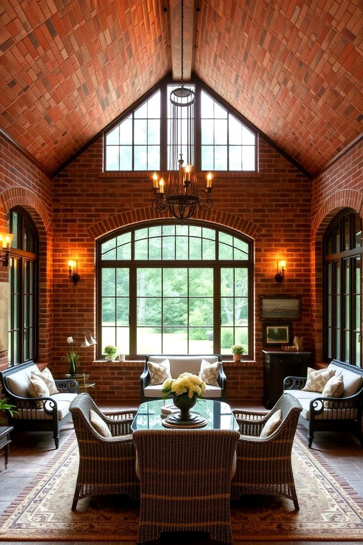 Timeless Brick Patterns - 22 Brick Floor Sunroom Ideas