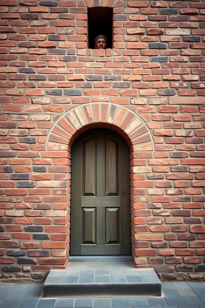 Timeless Brick with Rustic Brown Highlights - 22 Exterior Brick and Paint Color Combinations