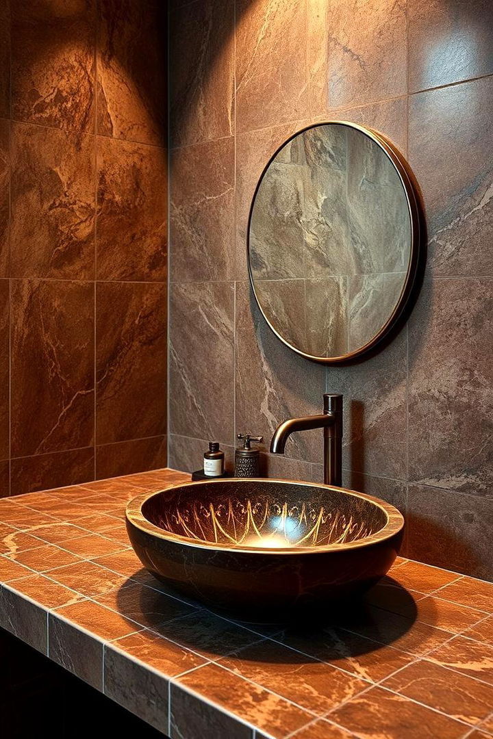 Timeless Brown Granite Fixtures - 22 Brown Granite Bathroom Ideas