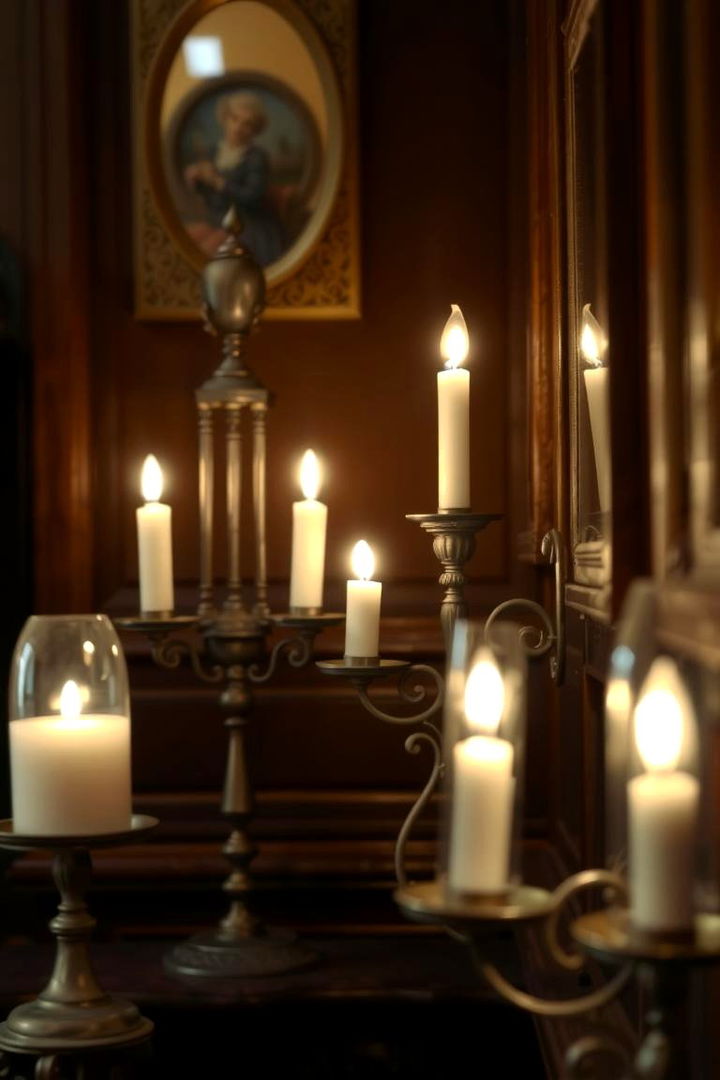 Timeless Candlelit Corners - 22 Dark Academia Interior Design Ideas