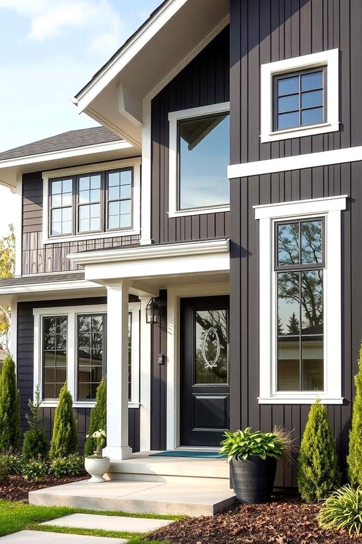 Timeless Charcoal Appeal - 22 Board and Batten Siding Colors