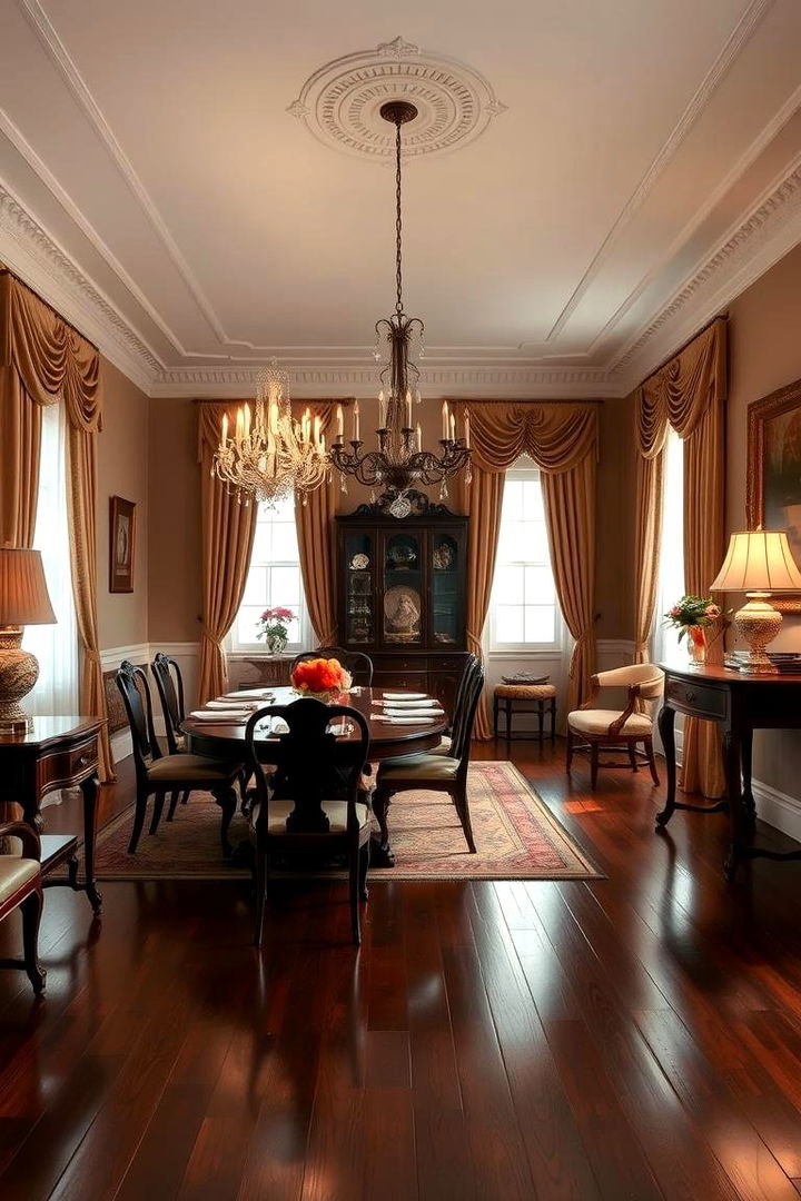 Timeless Classic Design - 22 dark wood floor dining room ideas