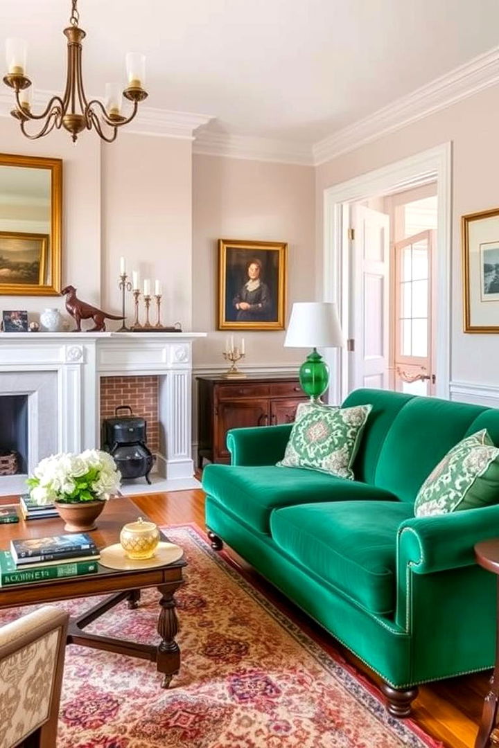 Timeless Classic Design - 22 Emerald Green Sofa Living Room Ideas