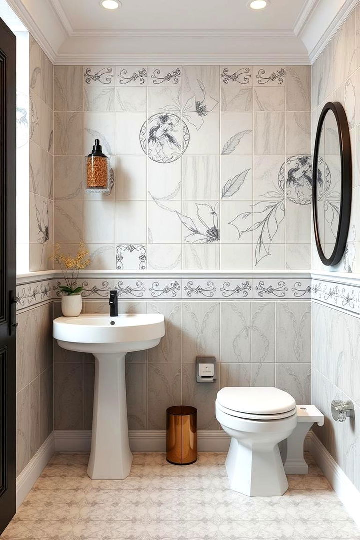 Timeless Classic Elegance - 22 Half-wall Tile Bathroom Ideas