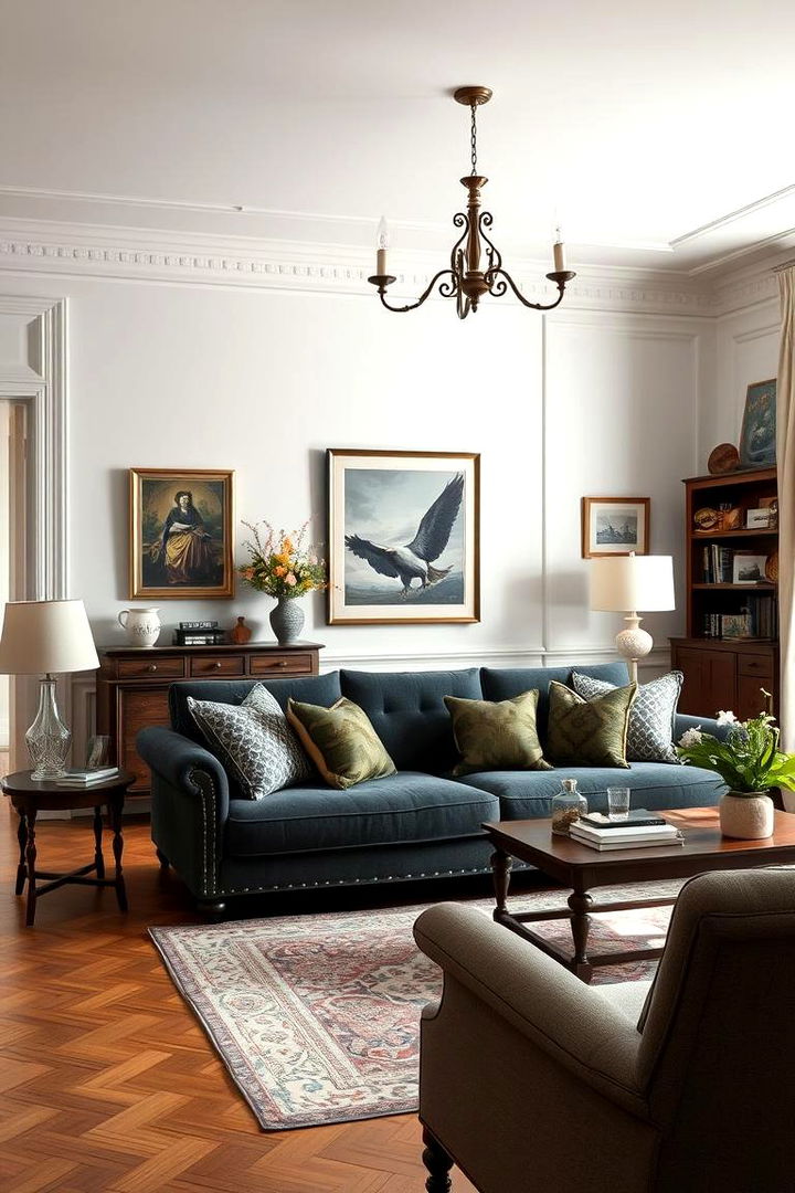 Timeless Classic Meets Modern Edges - 22 dark grey couch living room ideas