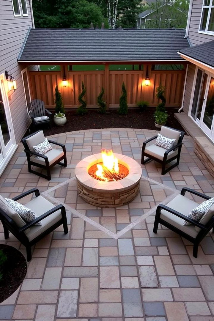 Timeless Classic Patterns for Enduring Appeal - 22 stamped concrete patio with fire pit ideas