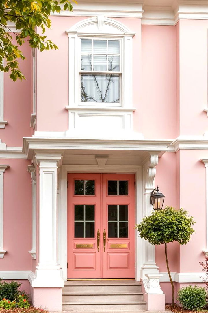 Timeless Classic Pink Exterior - 22 Pink House Exterior Ideas