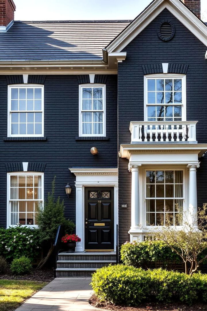 Timeless Classic Style - 22 Black Brick House Exteriors