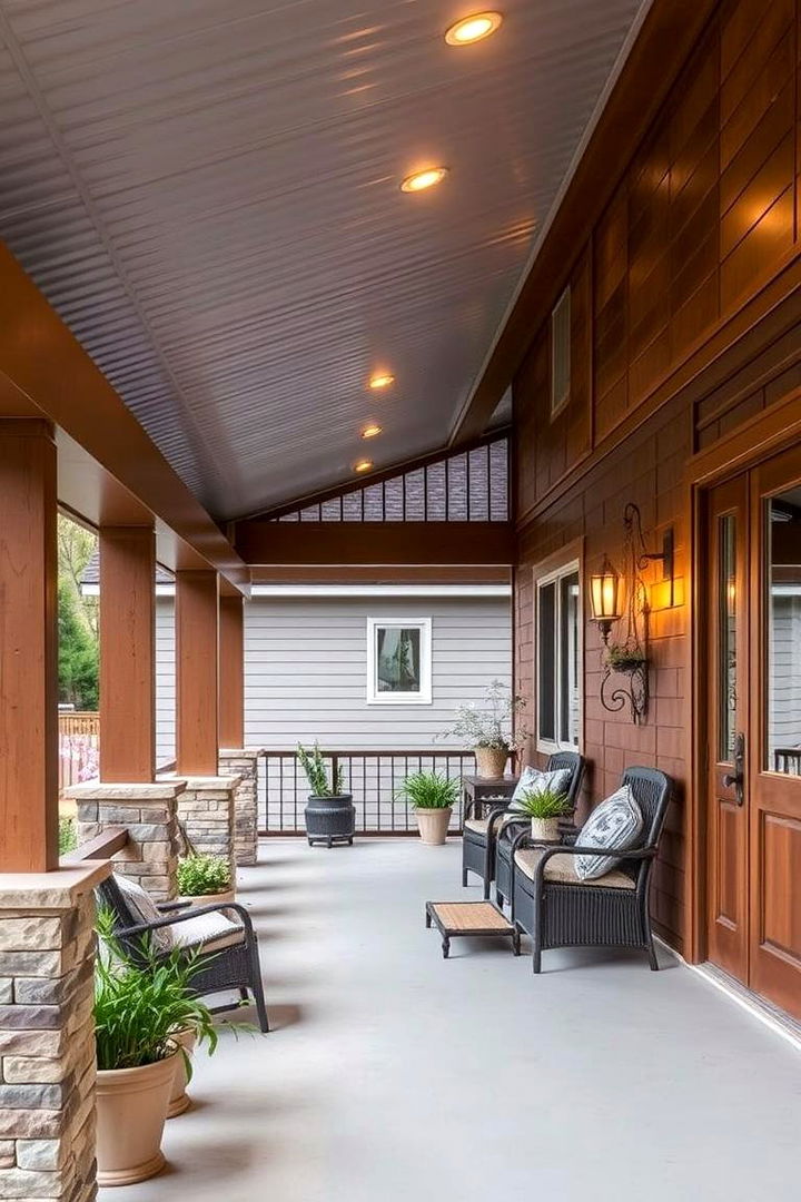 Timeless Classic Vibe - 22 Metal Roof Porch Design Ideas