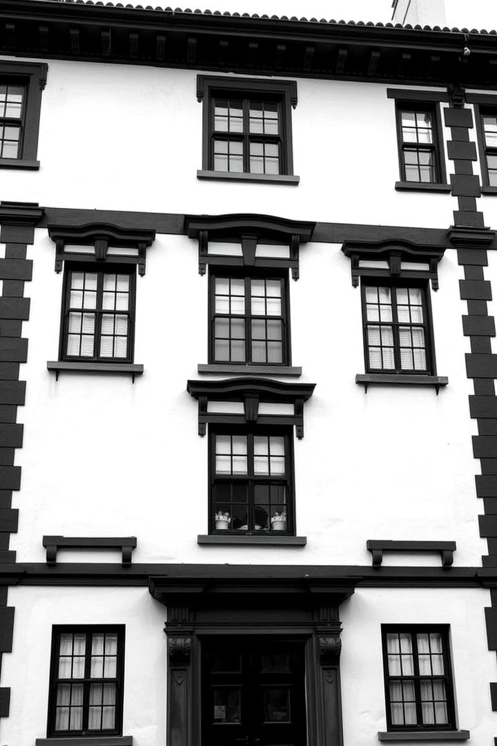 Timeless Colonial Appeal - 22 Black and White House Exterior Ideas