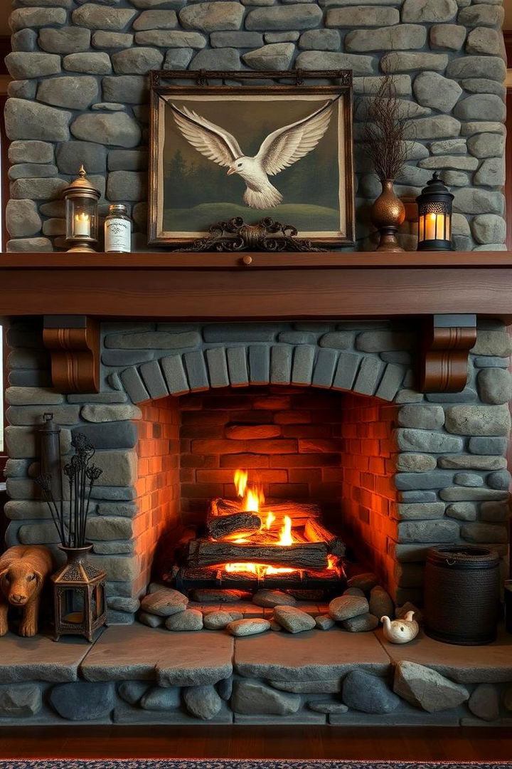 Timeless Craftsman Flair - 22 River Rock Fireplace Ideas