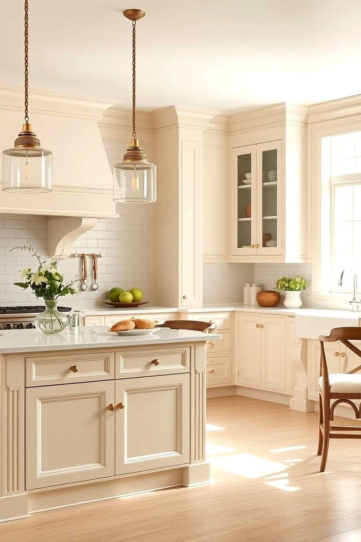 Timeless Cream Elegance - 22 Kitchen Island Color Ideas