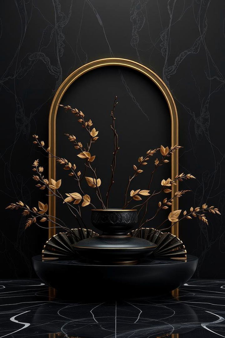 Timeless Elegance Display - 22 Black and Gold Centerpiece Ideas