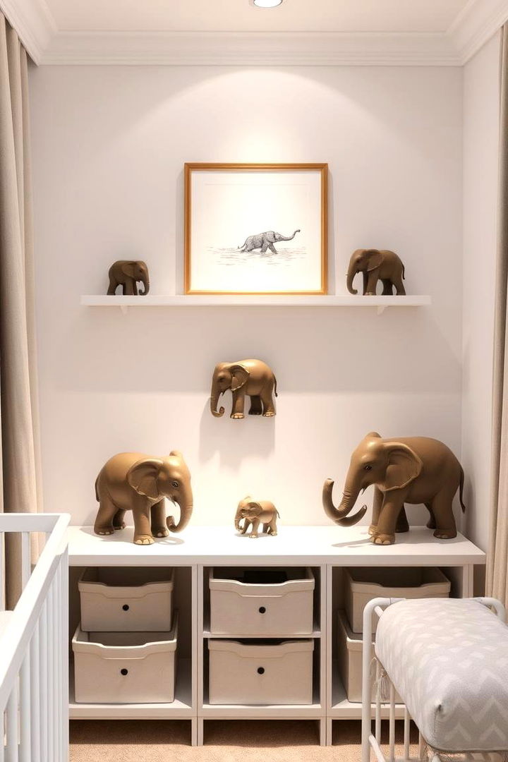 Timeless Elephant Sculptures - 22 Elephant Nursery Ideas