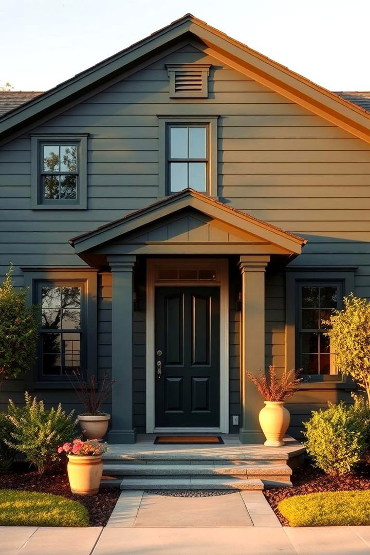 Timeless Exterior Appeal - 22 Dark Olive Green House Designs
