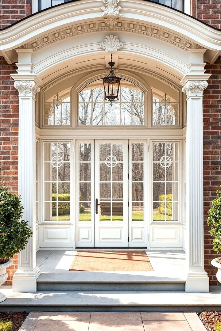 Timeless Glass Porch with Traditional Detailing - 22 Glass Porch Design Ideas