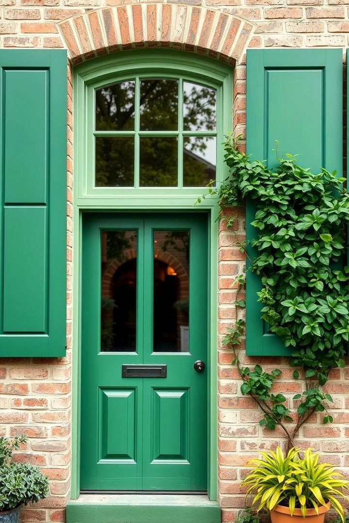 Timeless Green Enrichments - 22 Blonde Brick House Color Schemes