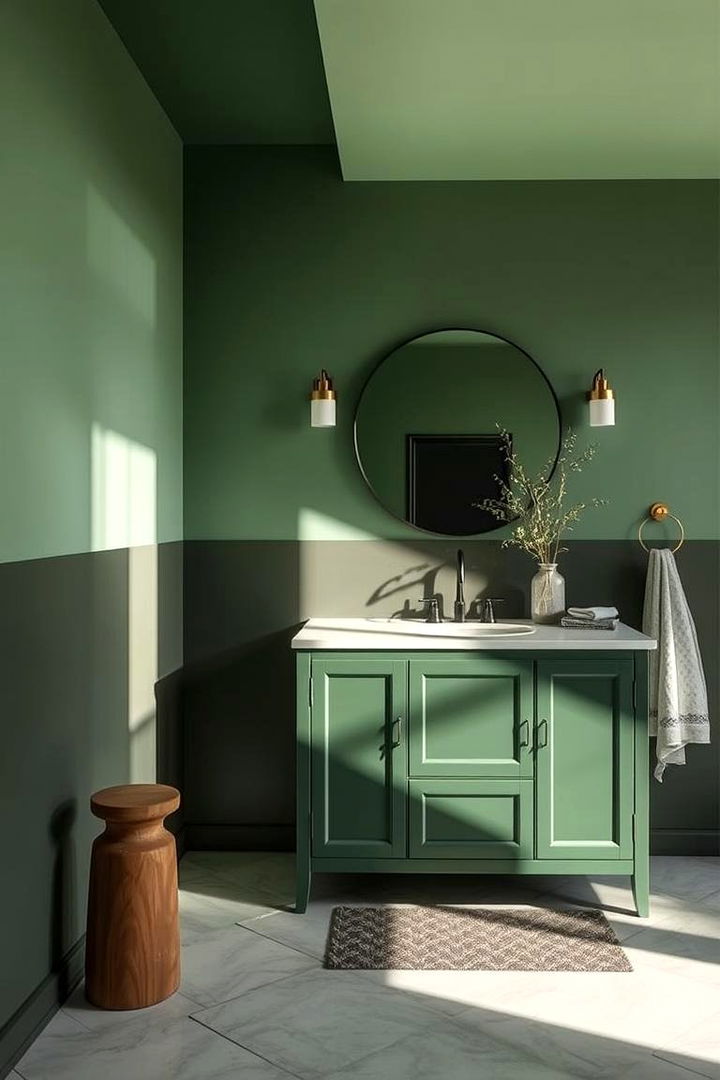 Timeless Green Palette Harmony - 22 Bathroom With Green Vanity