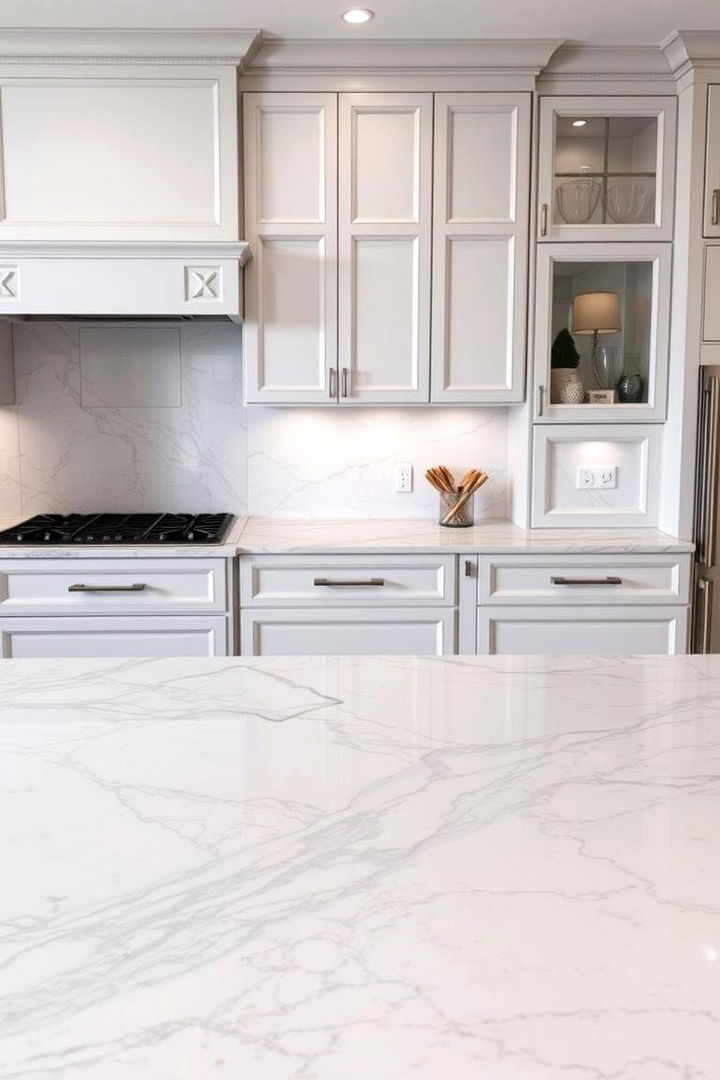 Timeless Marble Countertops - 22 Grey and White Kitchen Ideas
