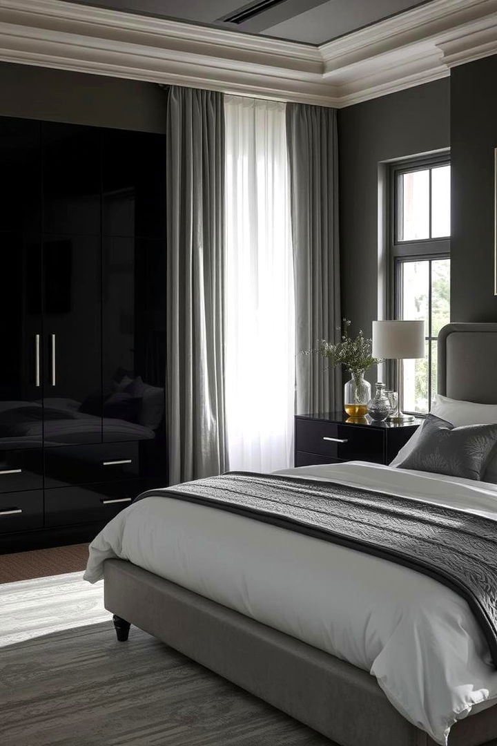 Timeless Modern Balance - 22 Black and Silver Bedroom Ideas