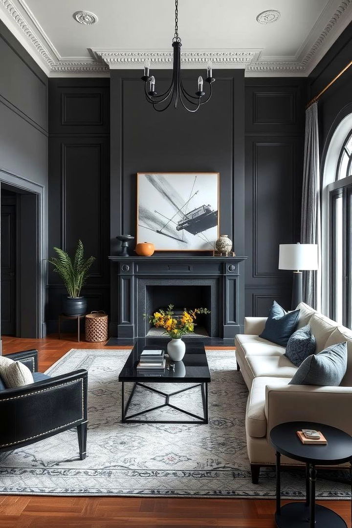 Timeless Monochrome Magic - 22 Black and Blue Living Room Ideas