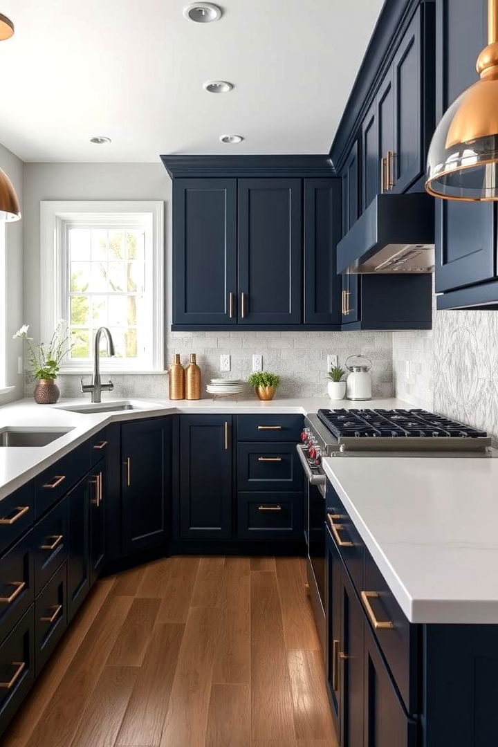 Timeless Navy Blue - 22 Kitchen Cabinet Color Ideas