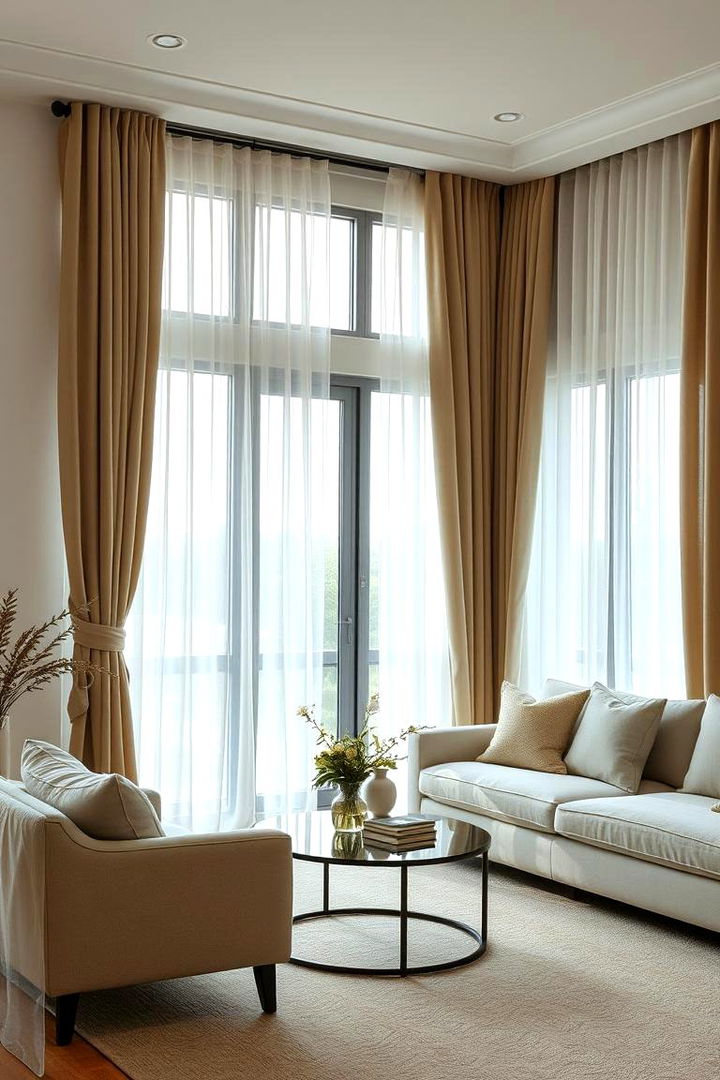 Timeless Neutrals for a Soothing Living Room - 22 Living Room Curtain Ideas