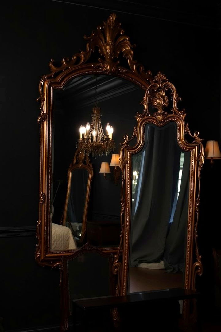 Timeless Ornate Mirrors - 22 dark academia bedroom ideas
