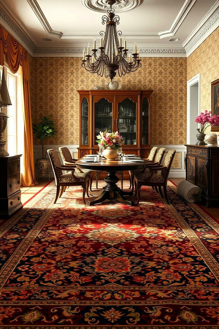 Timeless Persian Rug Elegance - 22 Vintage Dining Room Ideas