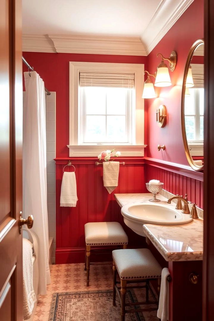 Timeless Red Bathroom Retreat - 22 Red Bathroom Ideas