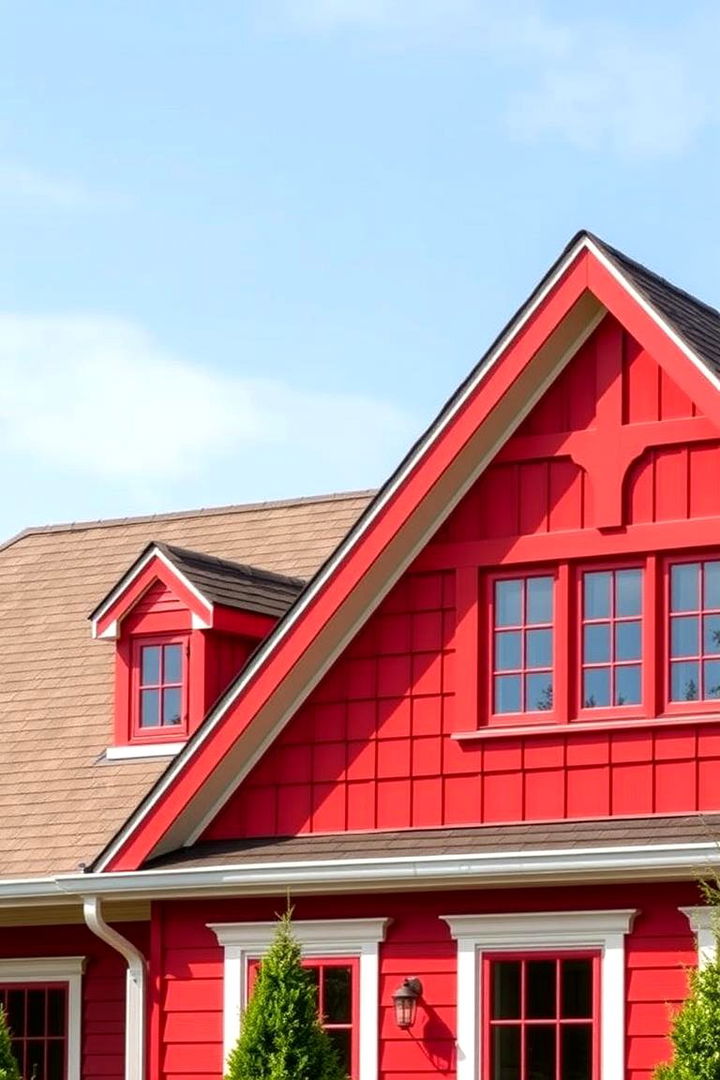 Timeless Red Gable Design - 22 Dark Red House Exterior Ideas