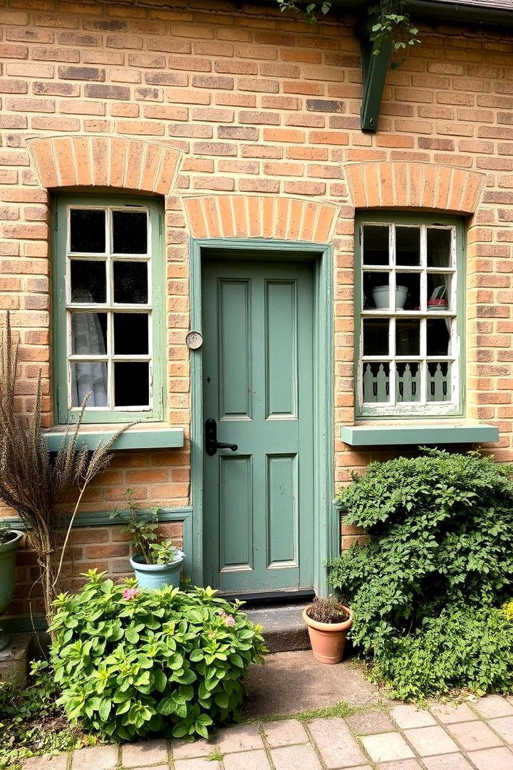 Timeless Rustic Charm - 22 Sage Green Painted Brick House Ideas