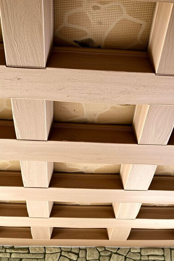 Timeless Stone Accents - 22 Coffered Ceiling Ideas