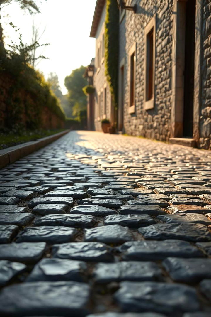Timeless Stone Endurance - 22 Cobble Stone Walkway Ideas