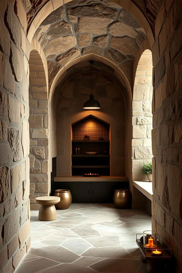 Timeless Stone Sanctuary - 22 Cigar Room Ideas