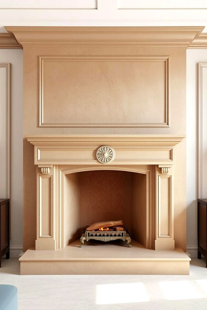 Timeless Stucco Aura - 22 Stucco Fireplace Ideas
