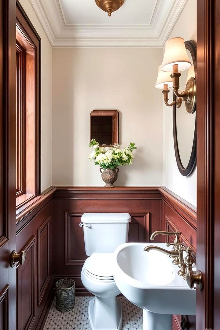 Timeless Traditional Craftsmanship - 22 Powder Room Wainscoting Ideas