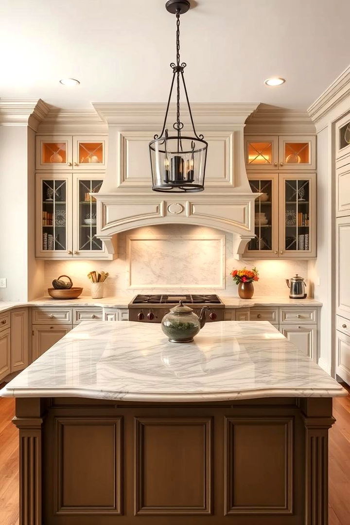 Timeless Traditional Elegance - 22 Marble Kitchen Island Ideas
