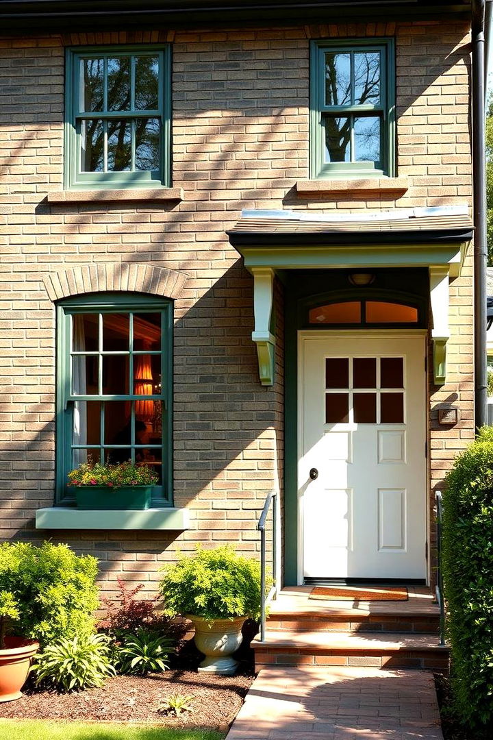 Timeless Traditional Green Brick Detailing - 22 Green Brick Exterior Home Ideas