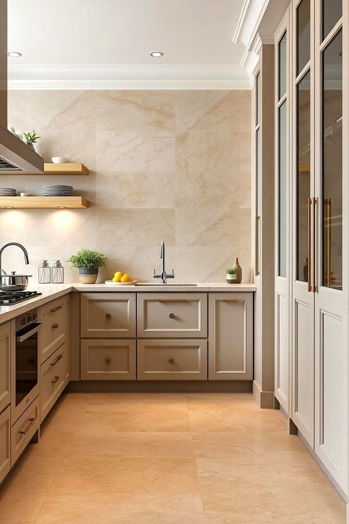 Timeless Travertine Texture - 22 Kitchen Backsplash Ideas