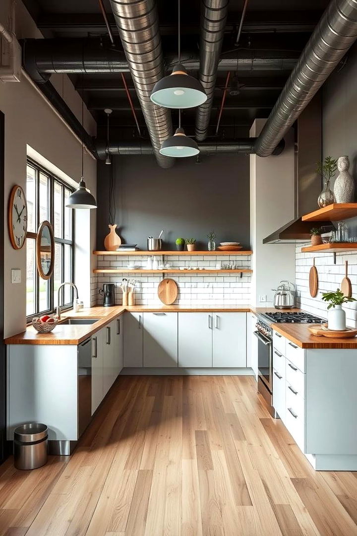 Timeless Urban Chic - 22 Light Wood Floor Kitchen Ideas