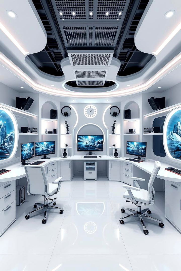 Timeless White Gaming Fusion - 22 All White Gaming Setup Ideas
