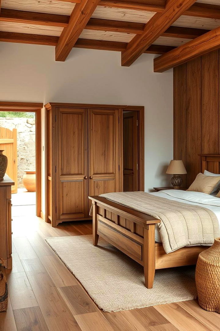 Timeless Wooden Elements - 22 Grandmillennial Style Bedroom Ideas