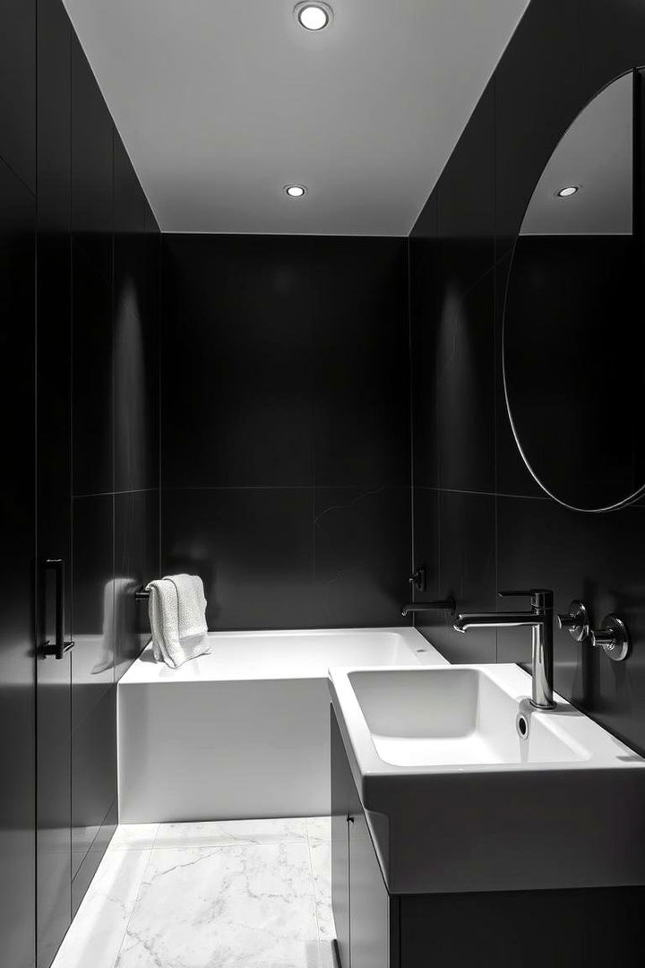 To Wrap It Up Harmonizing Elements - 22 Black Bathroom Ideas