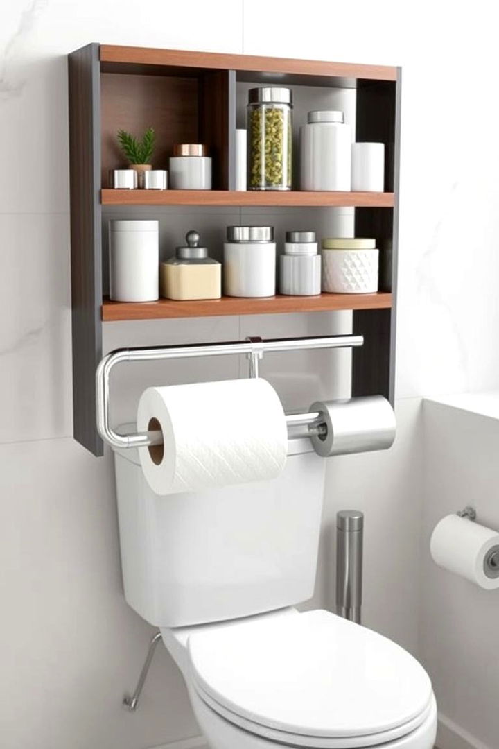 Toilet Paper Holder Storage - 22 Over Toilet Storage Ideas