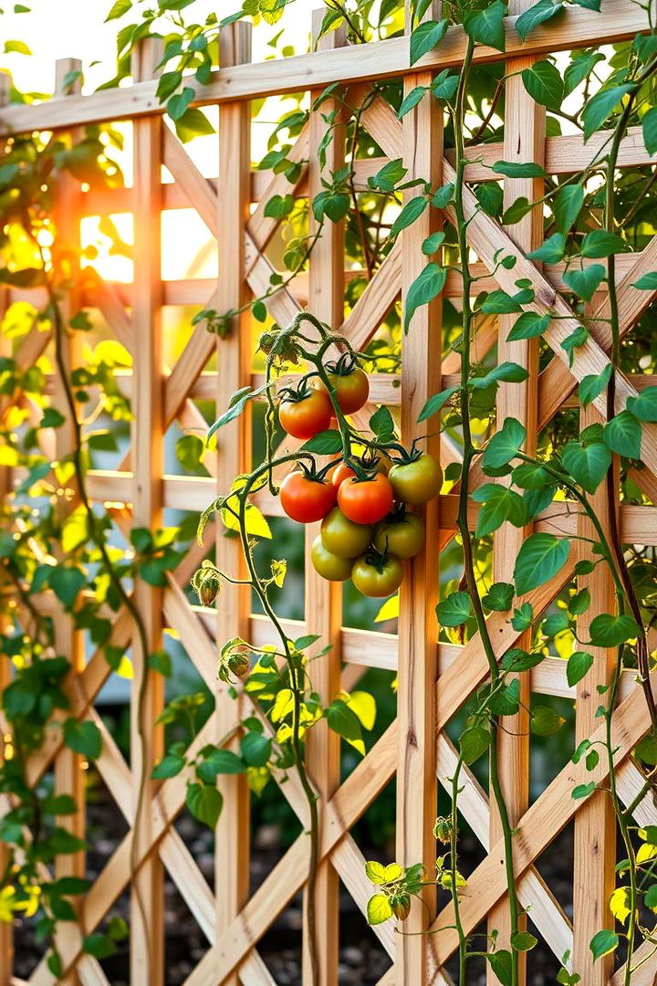 Tomato Lattice Trellis Design - 22 Tomato Trellis Ideas